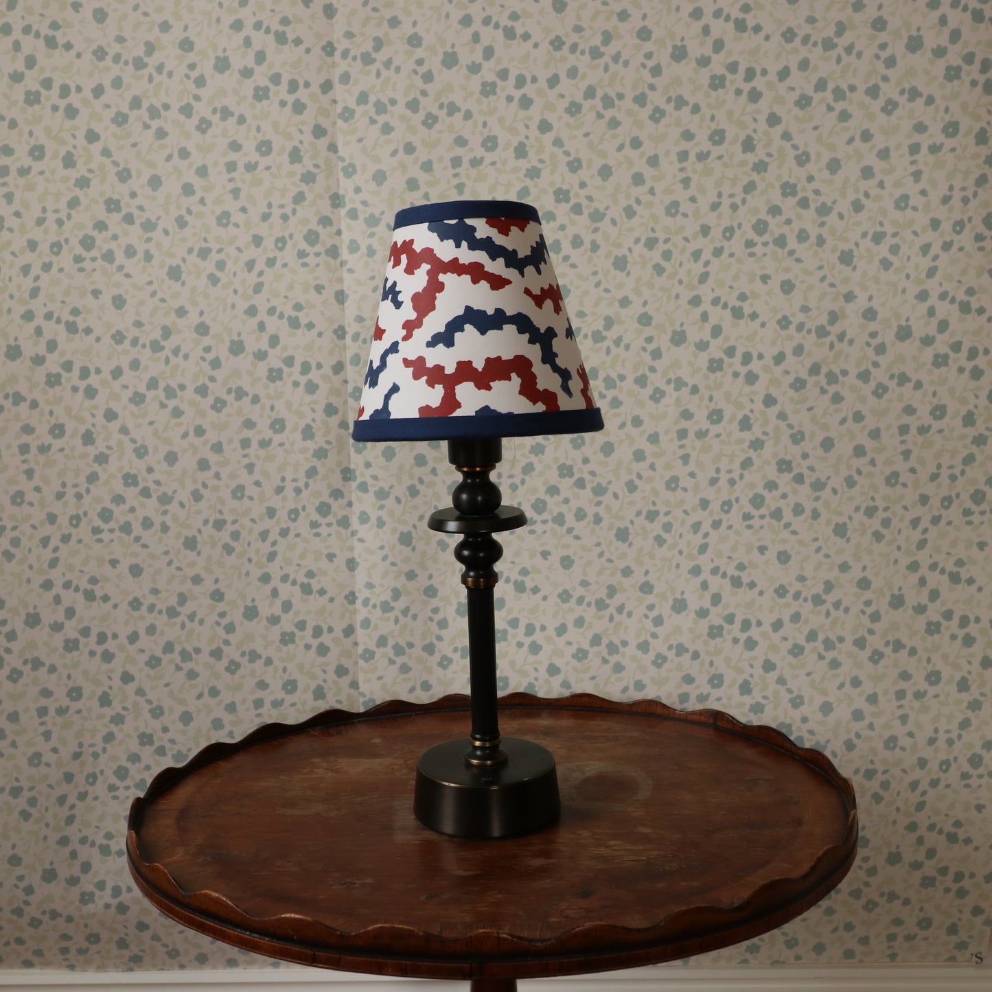 Lampshade - Small Clip-On Blossom Twist And Stripe