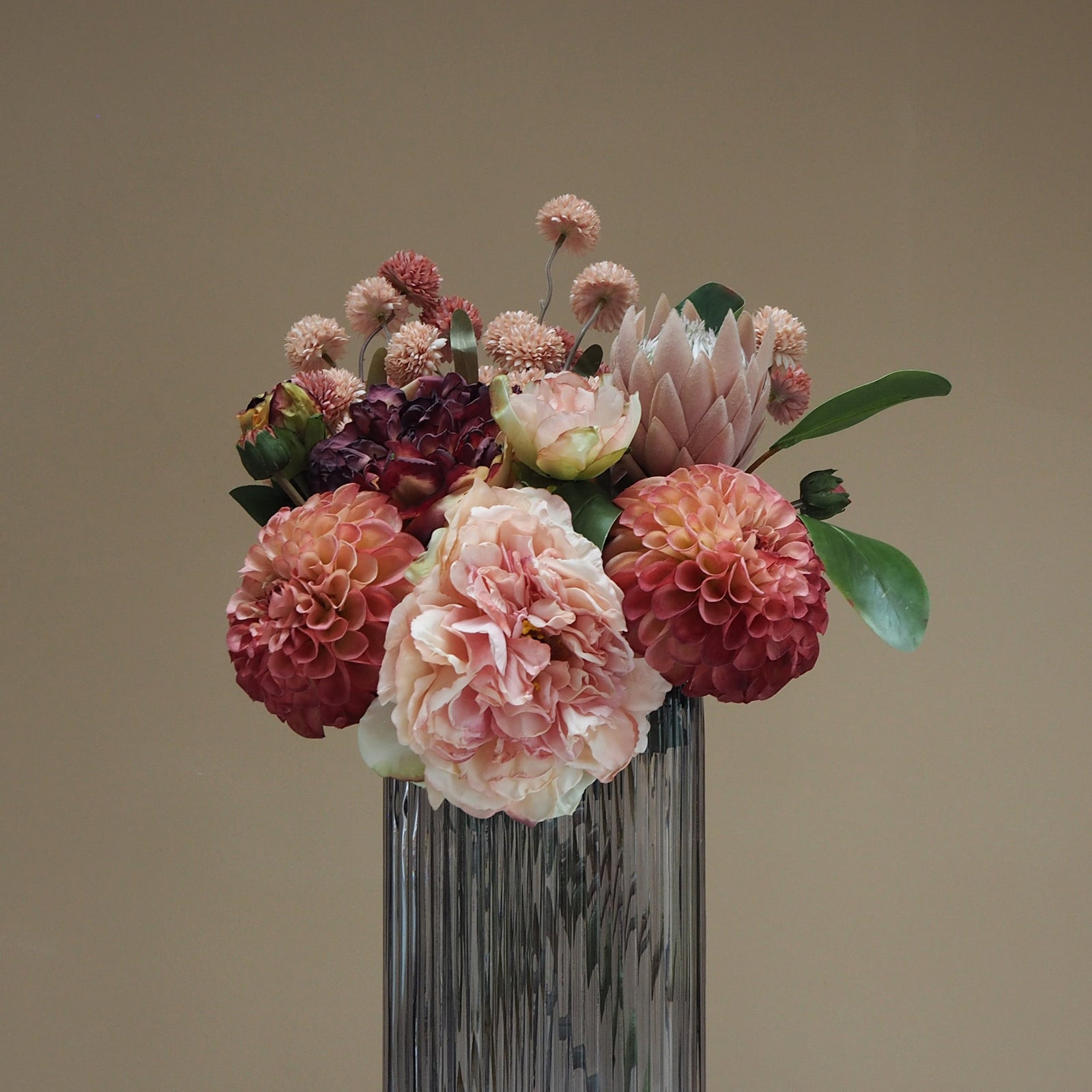 Lovisa - Faux Flower Arrangement - Pinks & Reds