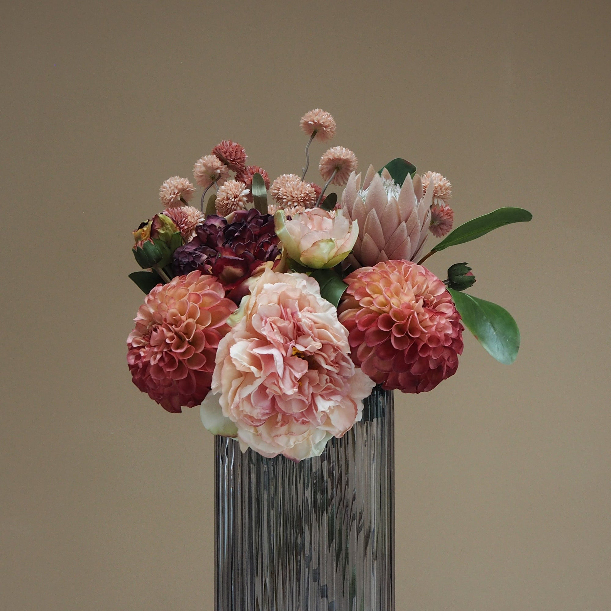 Lovisa - Faux Flower Arrangement - Pinks & Reds