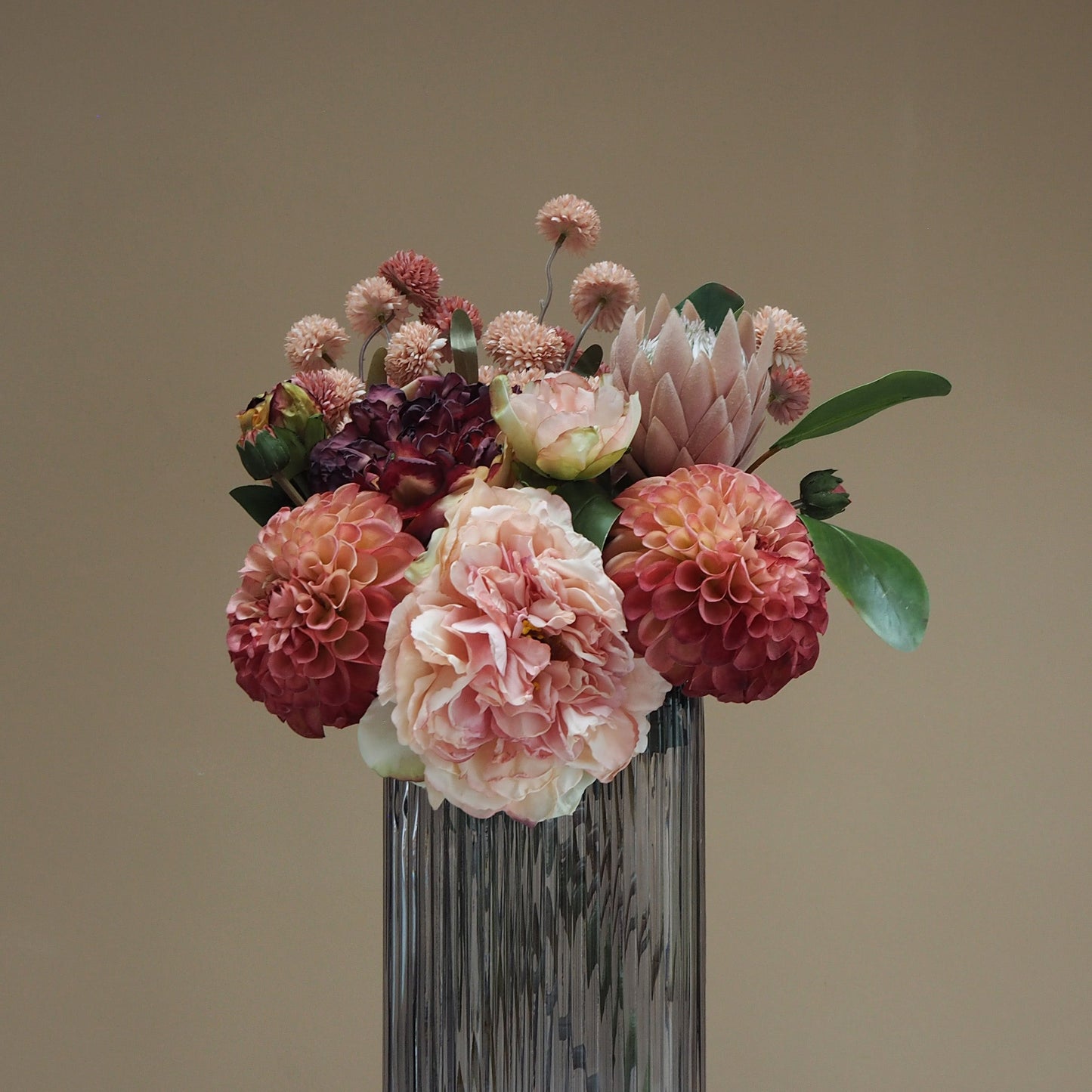 Lovisa - Faux Flower Arrangement - Pinks & Reds