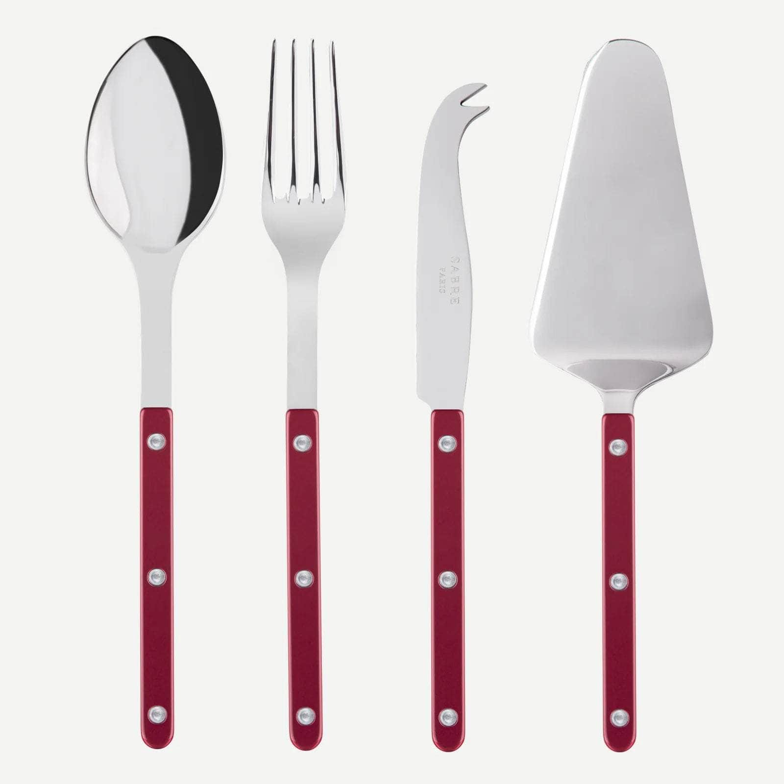 Bistrot Pearly 4pc Serving Set, Red