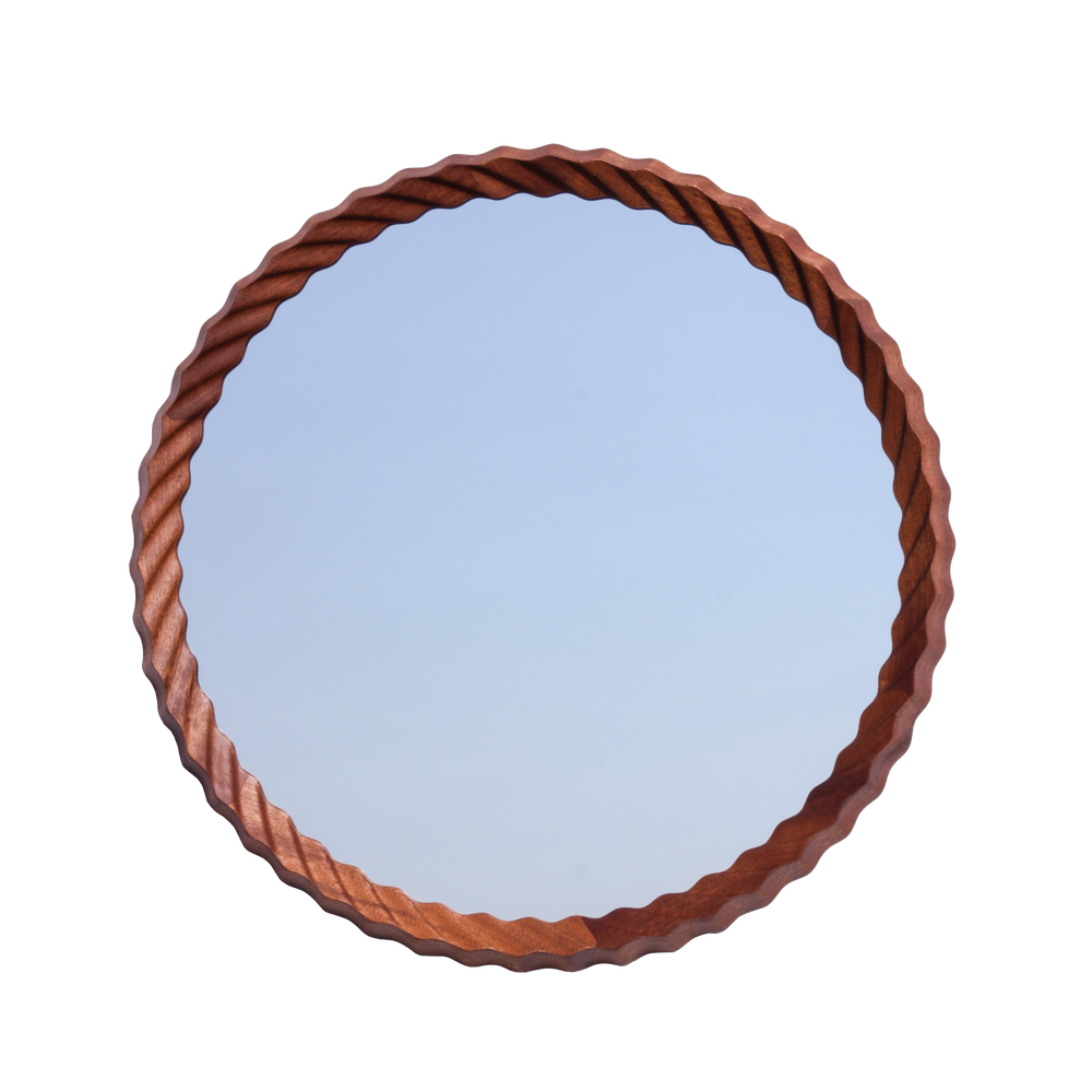 Kruller Midi Mirror - Sapele