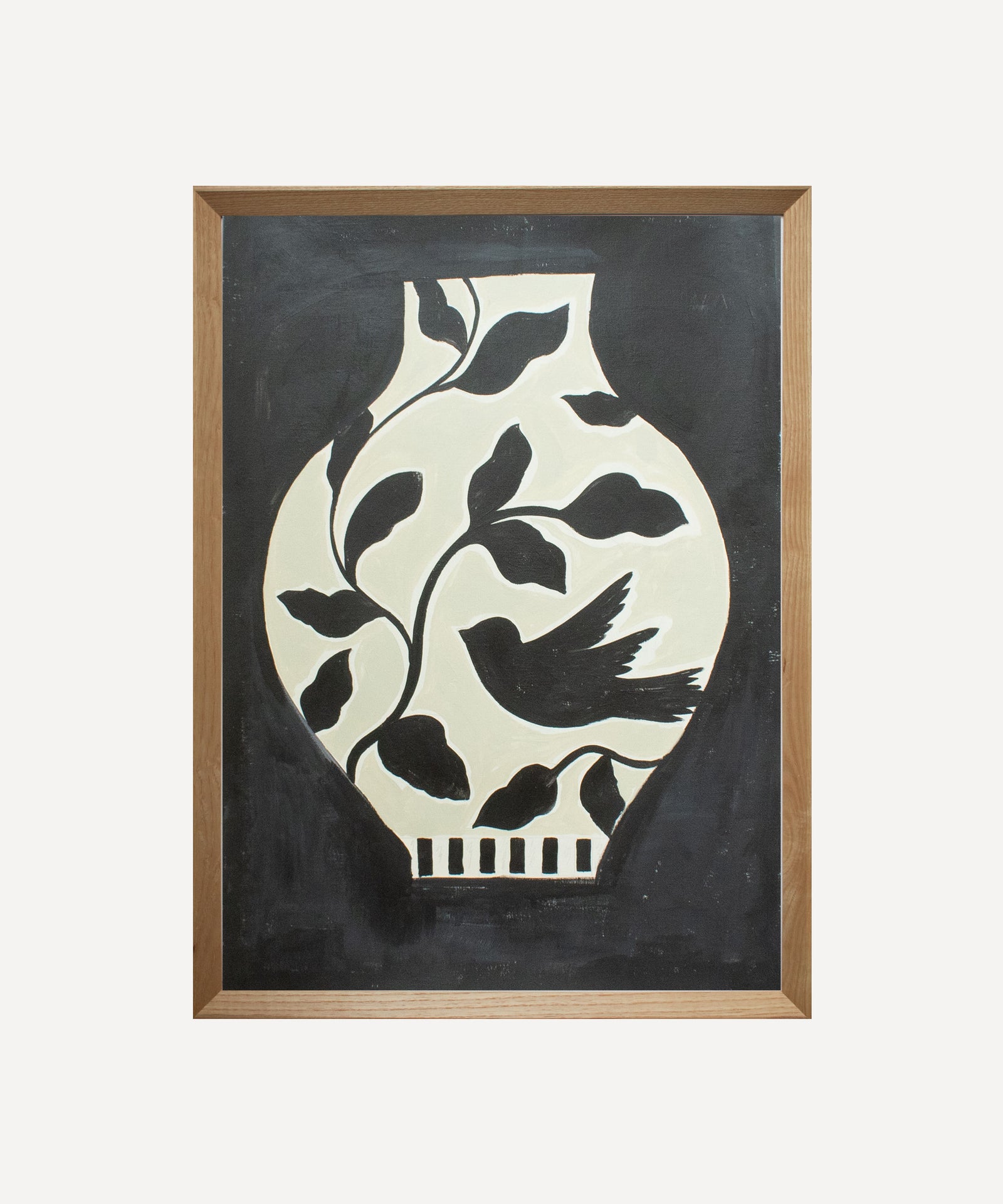 Chalky Black Vase- Original painting