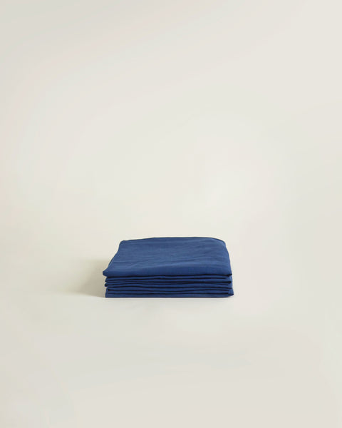 Hemp Fitted Sheet Midnight Blue