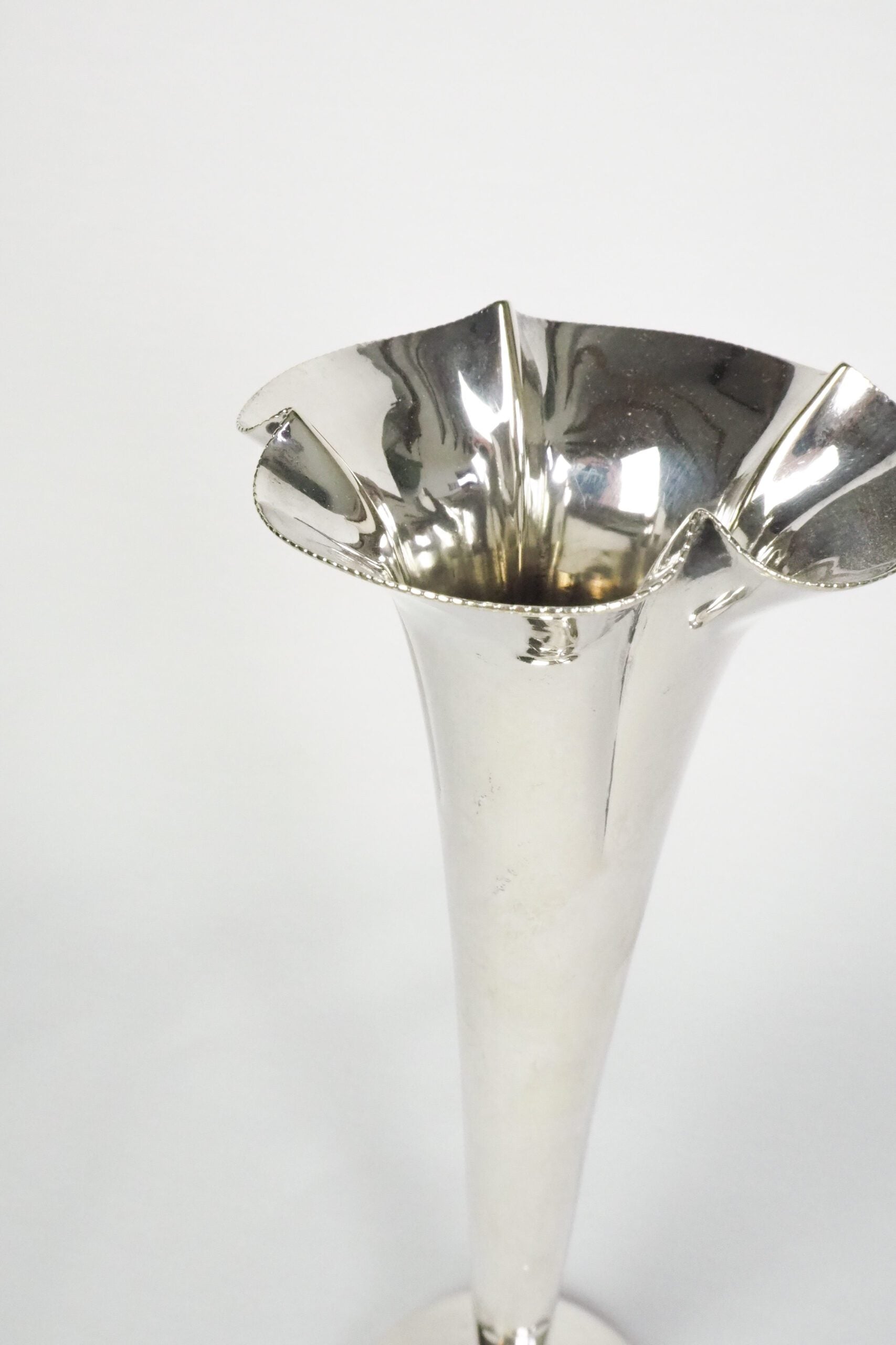 Tall Silver Plate Bud Vase