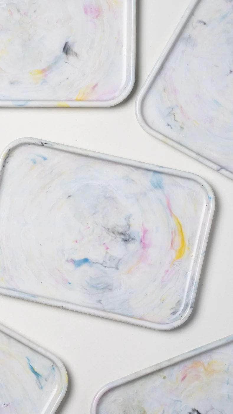 Recycled Plastic Tray - White Sprinkles