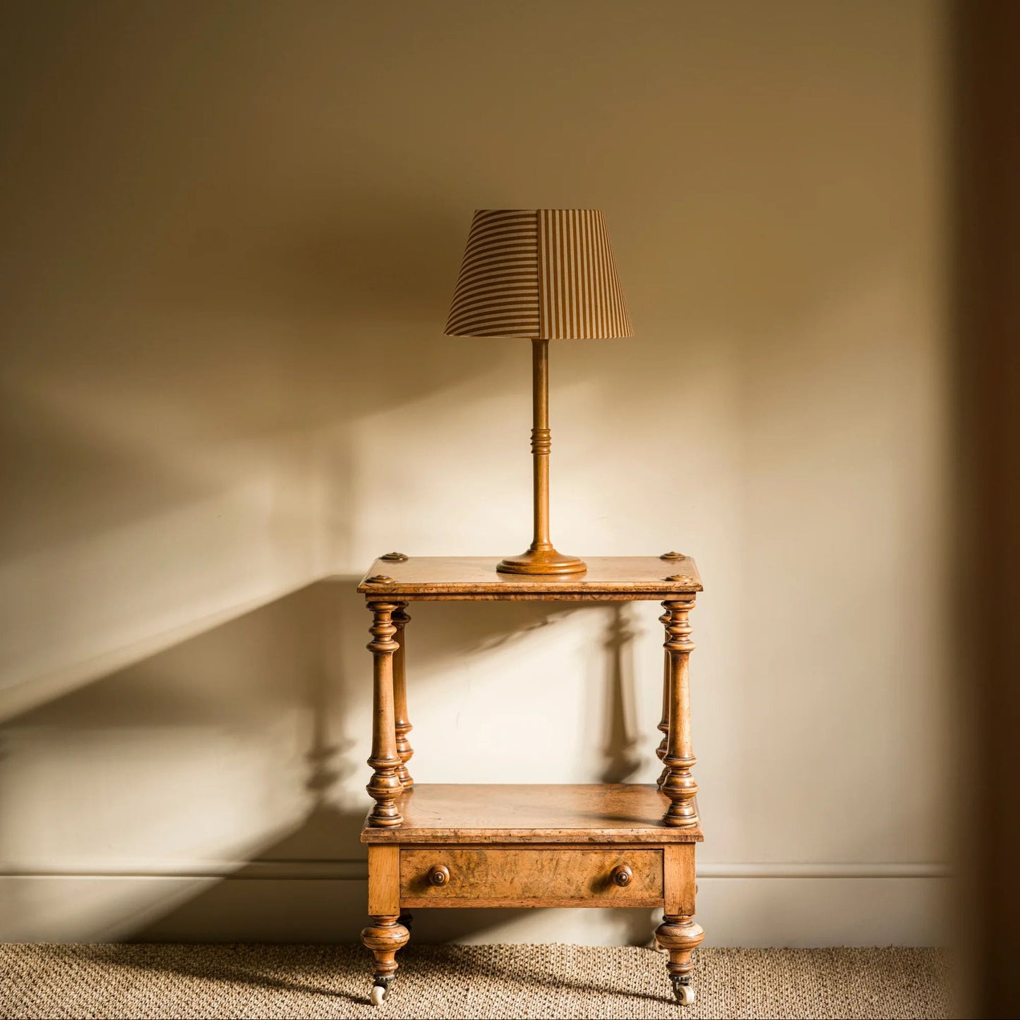 The Linen Card Lampshade in Goldenberry