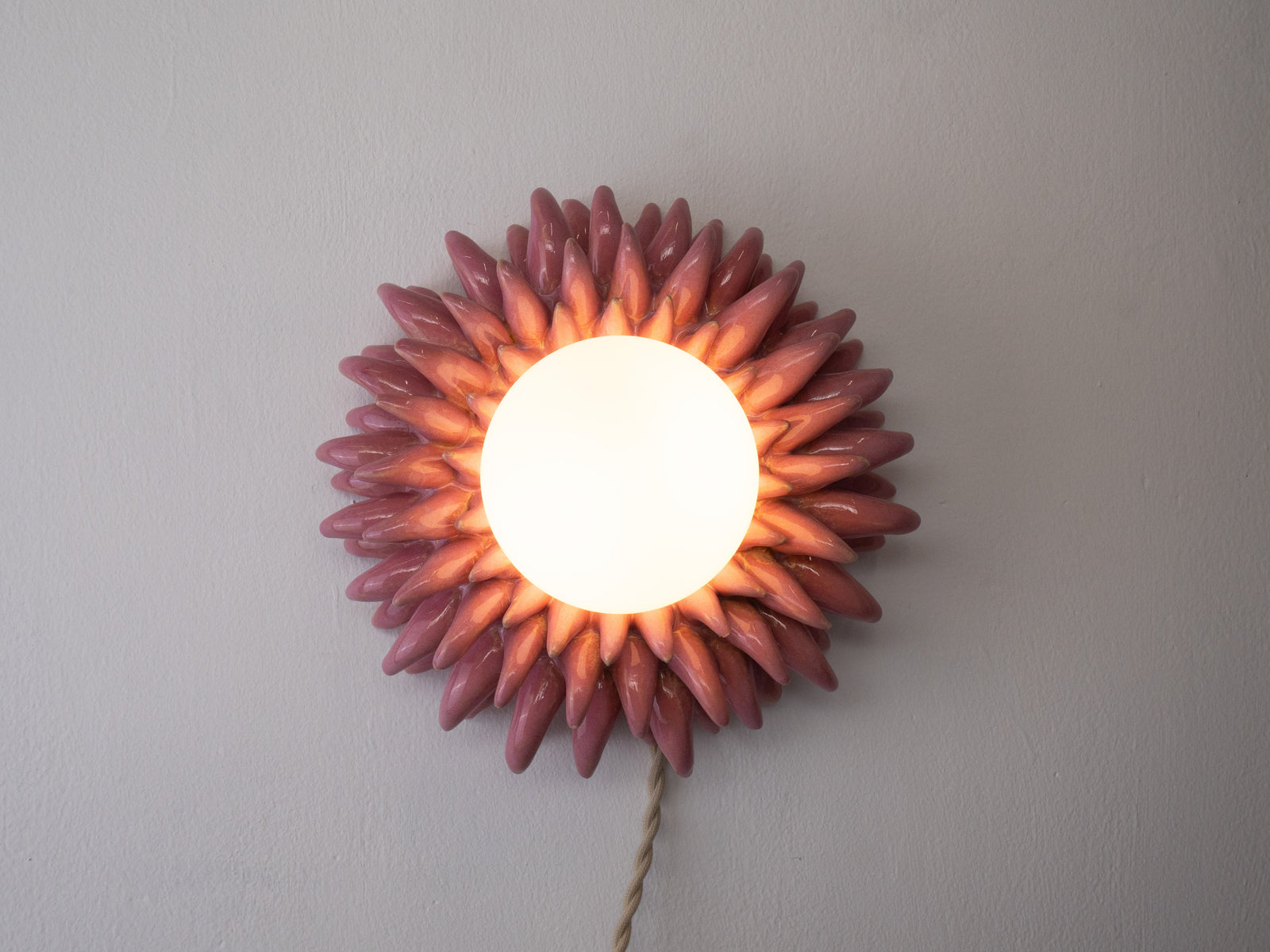 'Porcupine' Wall Light - Pink