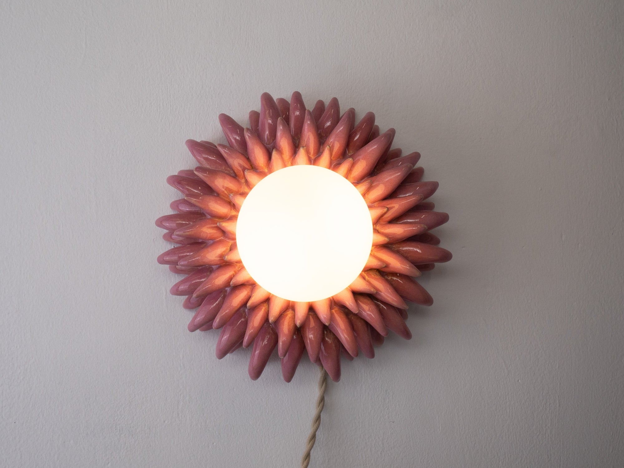 'Porcupine' Wall Light - Pink