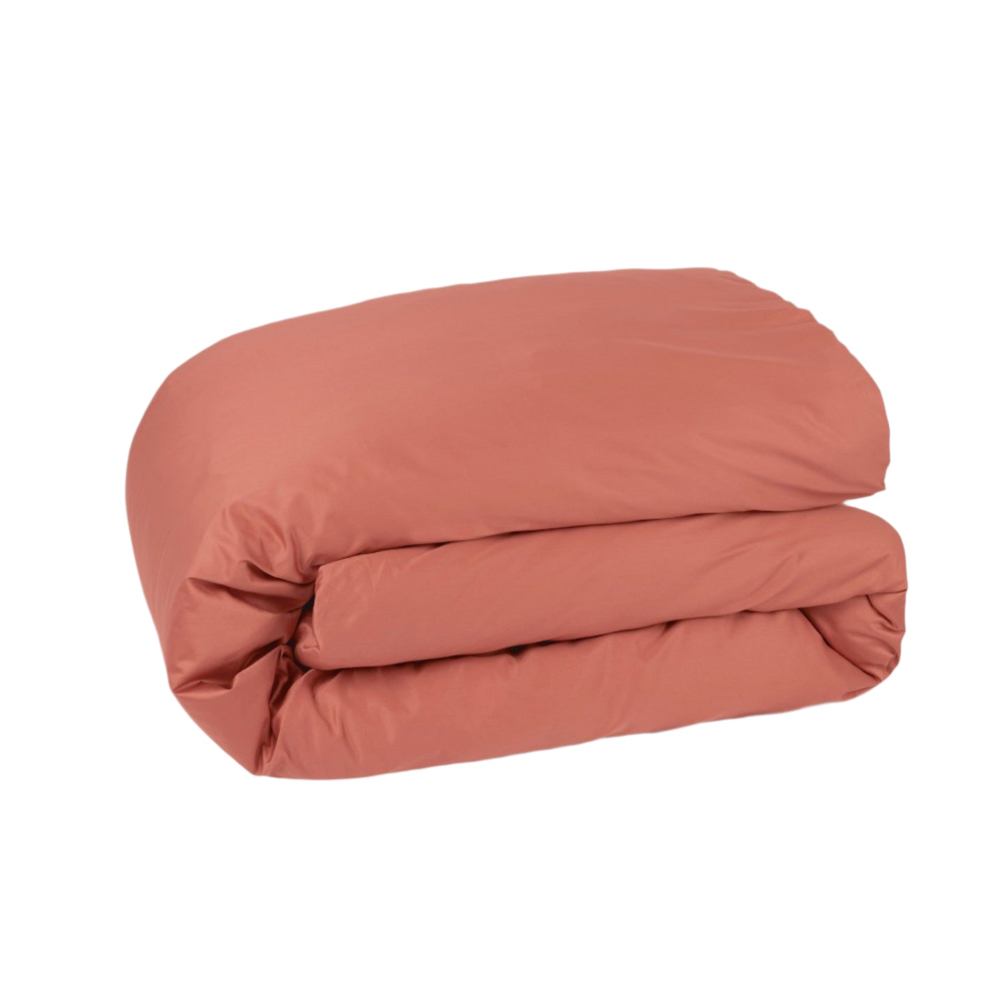 Sateen Organic Cotton Duvet Cover - Bark Red