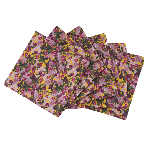 Romance is Dead Yellow Napkins | Set of 6