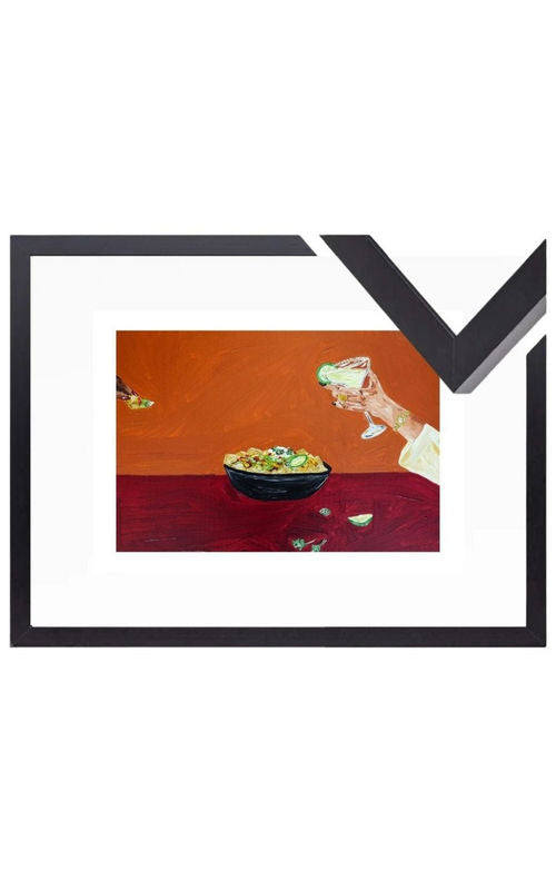 Sharing nachos and margaritas Fine Art Print