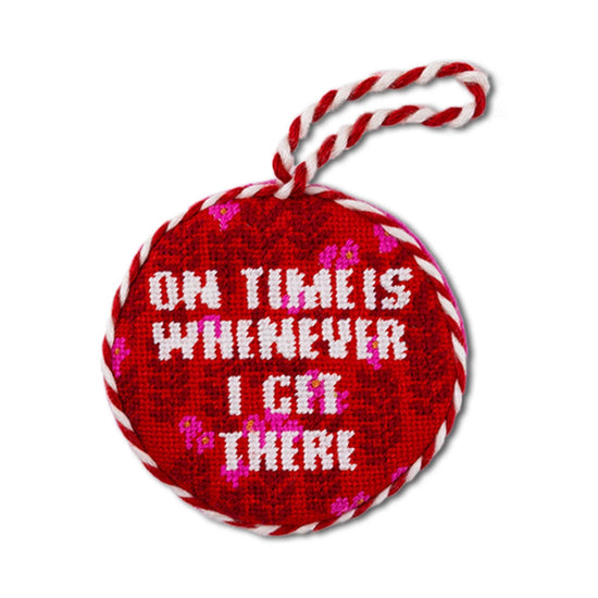Needlepoint Ornament - On Time