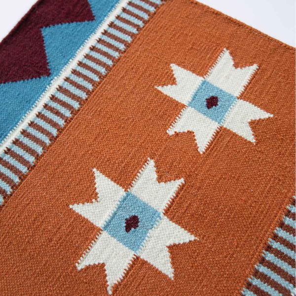 Victoria Flatweave Runner Rug - Orange
