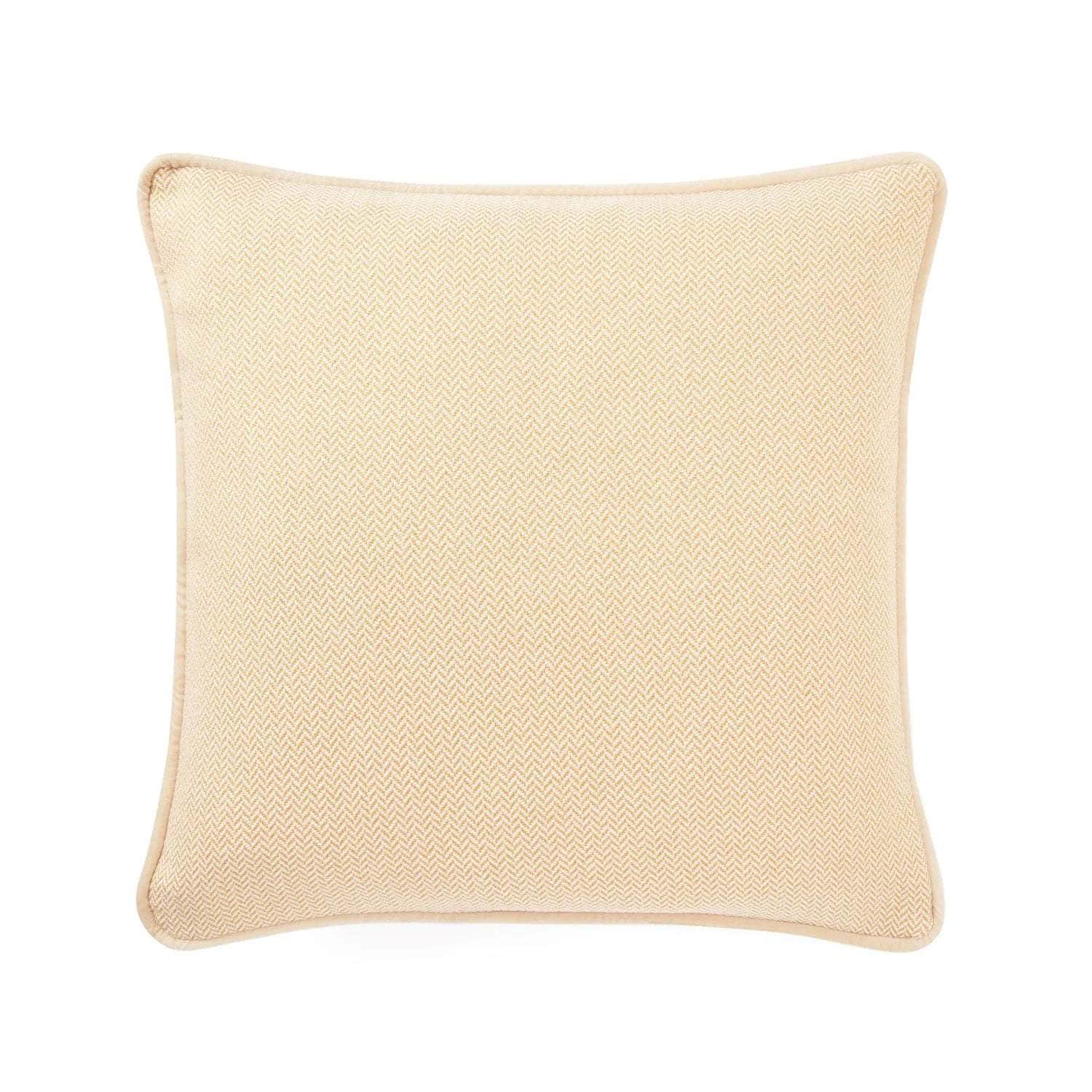 Pillow Cover - The Herringbone Minimalist Pillow Cover - Cream White & Yellow Mix