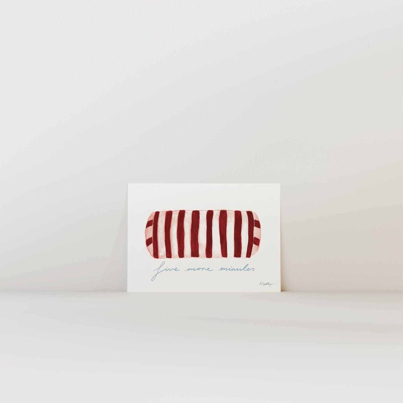 Five More Minutes Striped Bolster Print
