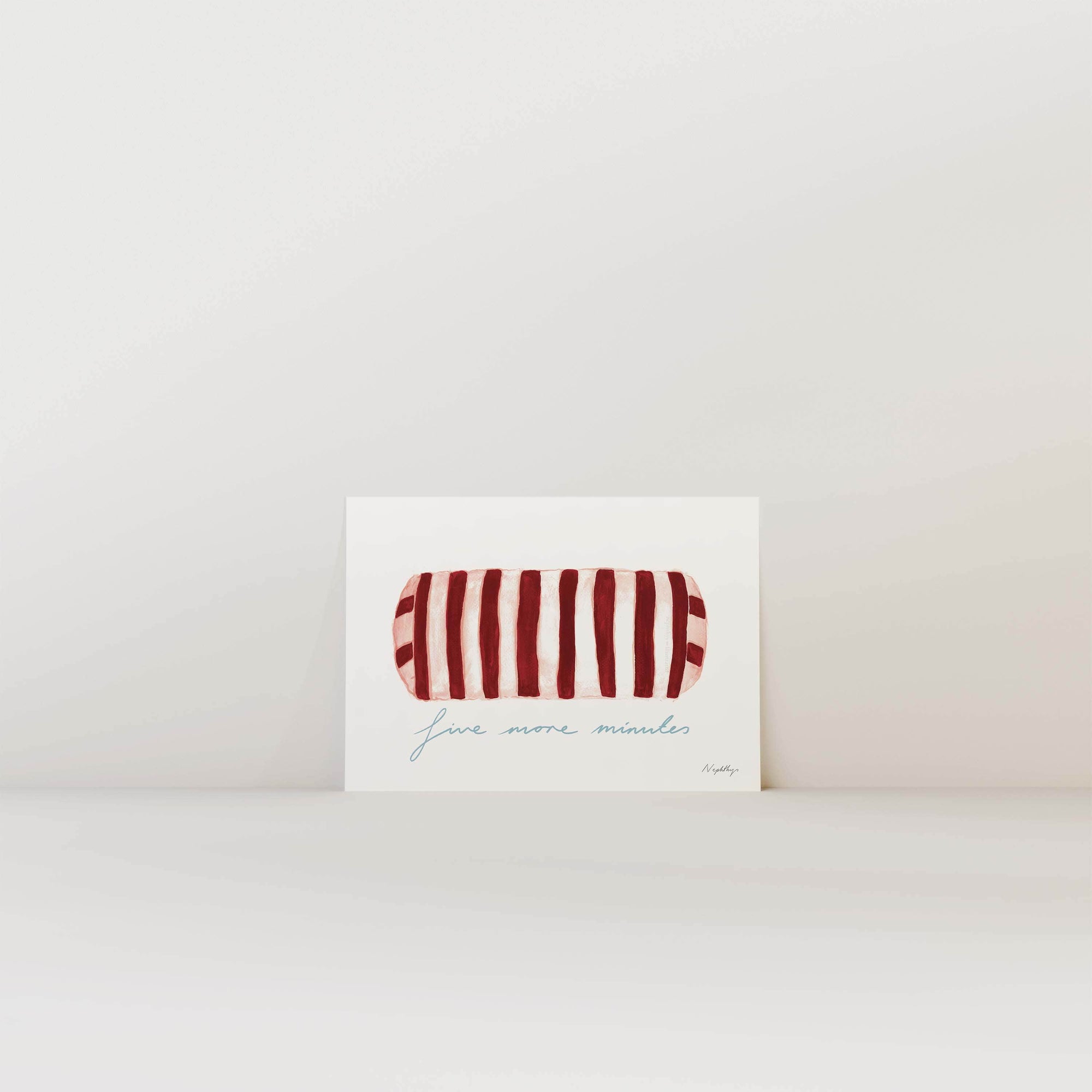 Five More Minutes Striped Bolster Print