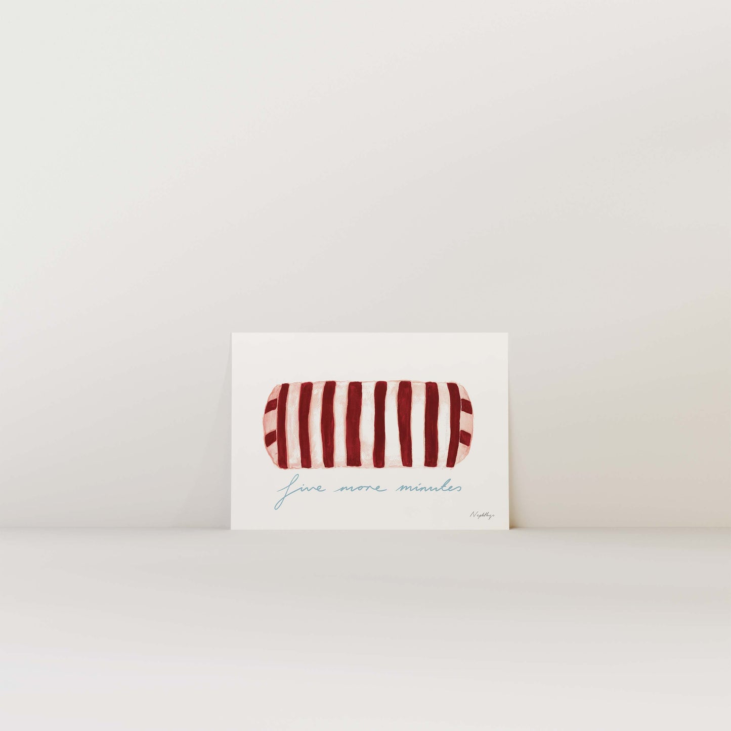Five More Minutes Striped Bolster Print