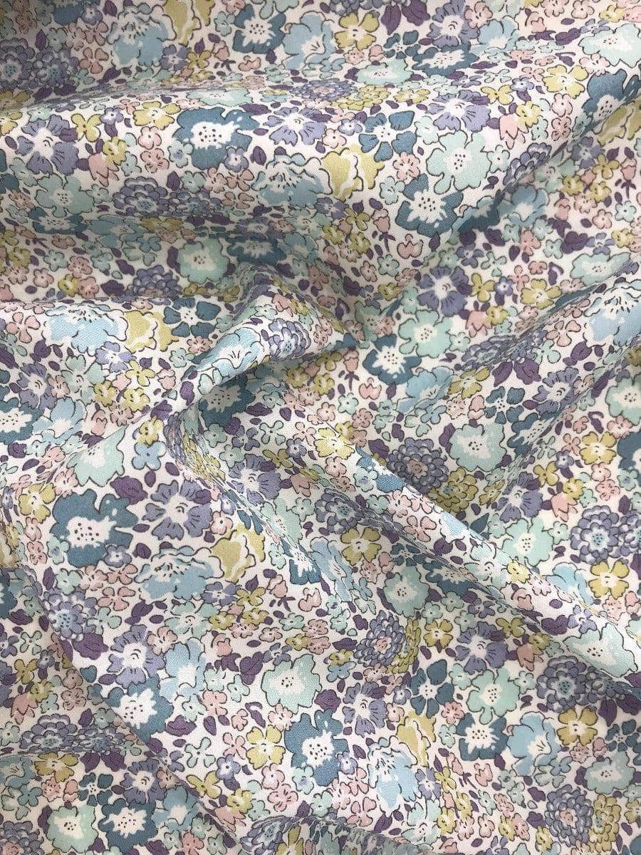Reversible Heirloom Quilt Made With Liberty Fabric Michelle Sea Green & Capel Mustard