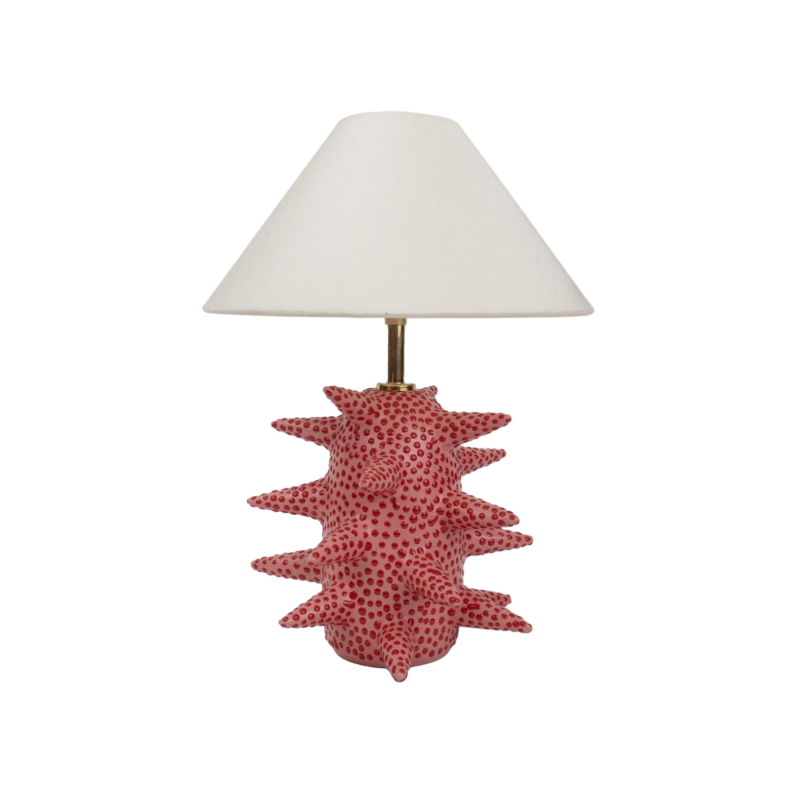 Tall 'Spike' Table Lamp - Pink & Red Dots