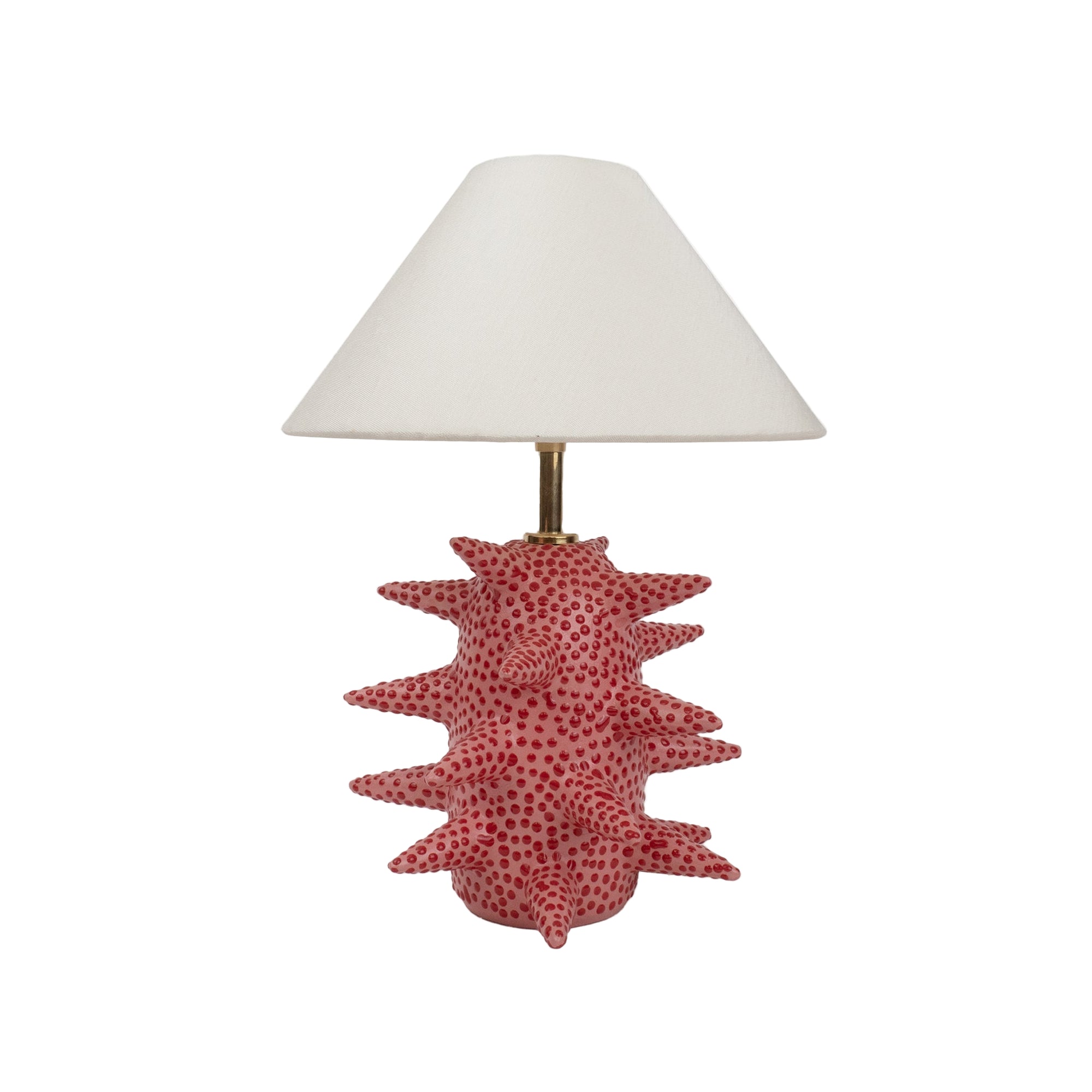 Tall 'Spike' Table Lamp - Pink & Red Dots
