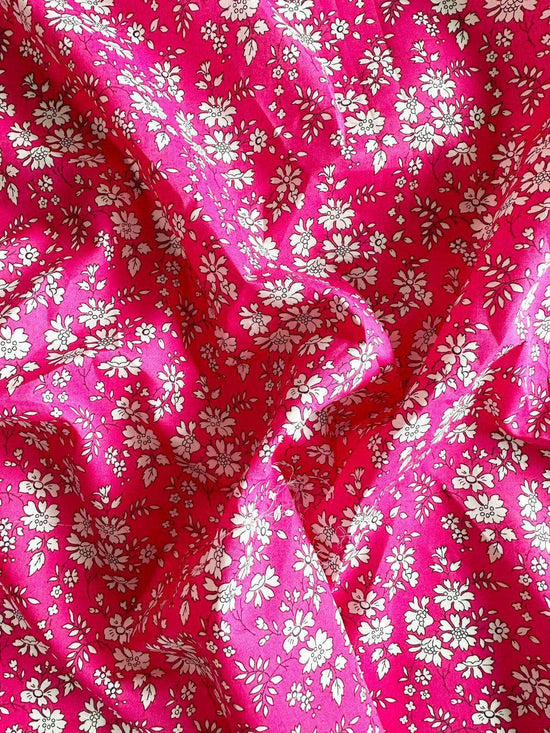 Flat Top Sheet Made With Liberty Fabric Capel Fuchsia
