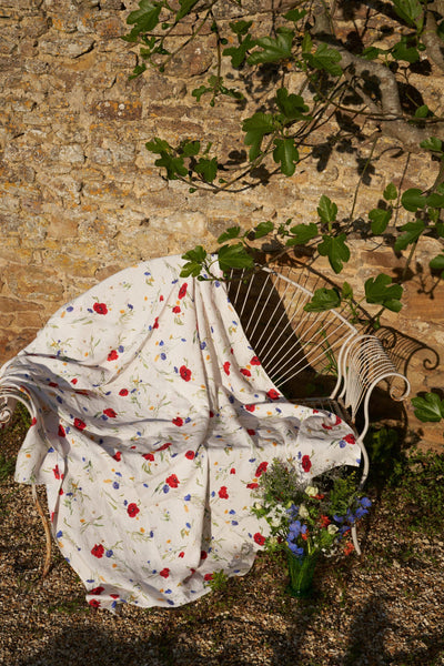 Summer Meadow Linen Tablecloth