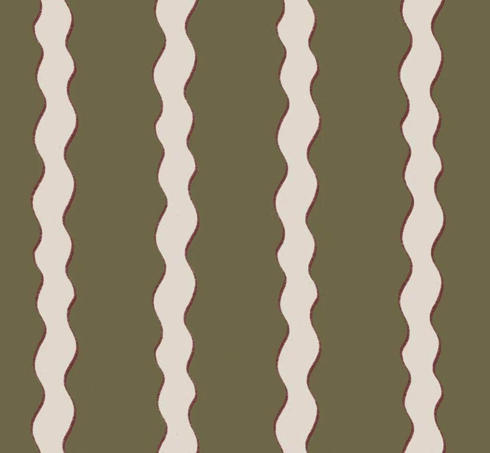 Scroll Stripe Fabric (Hunter)