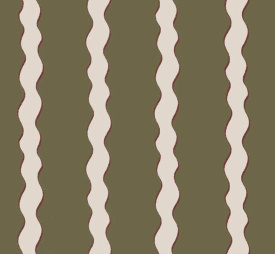 Scroll Stripe Fabric (Hunter)