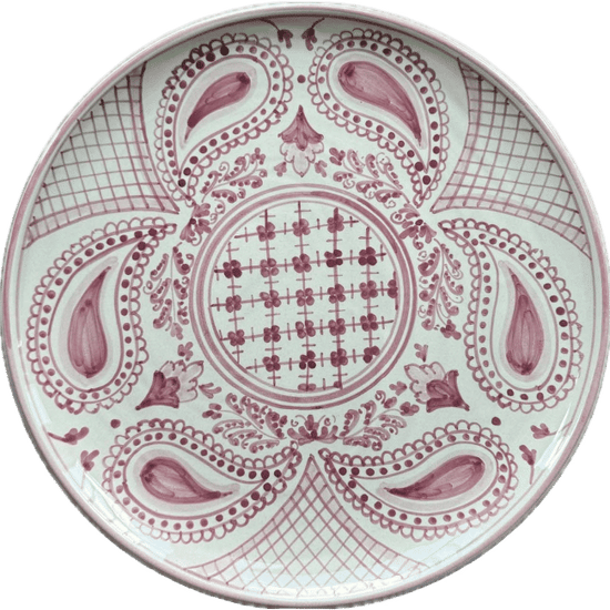 Large Round Pink Bandana Plate