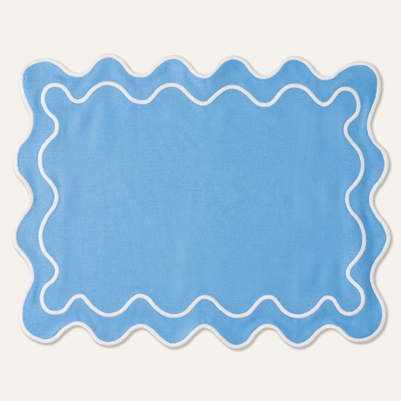 Wavy Placemats Blue/White - Set of 2