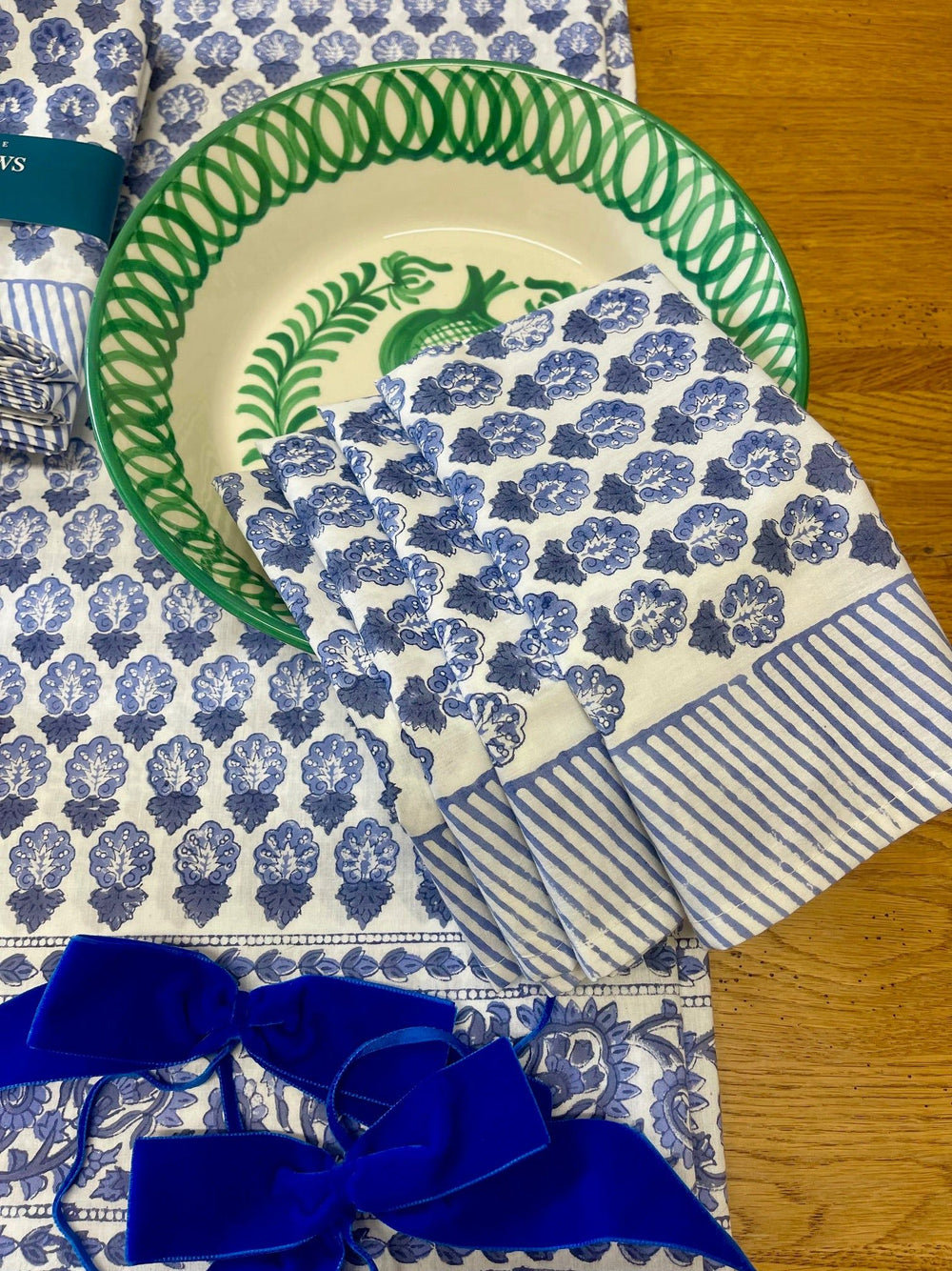 Nellie Napkin In Blue (Set Of 4)