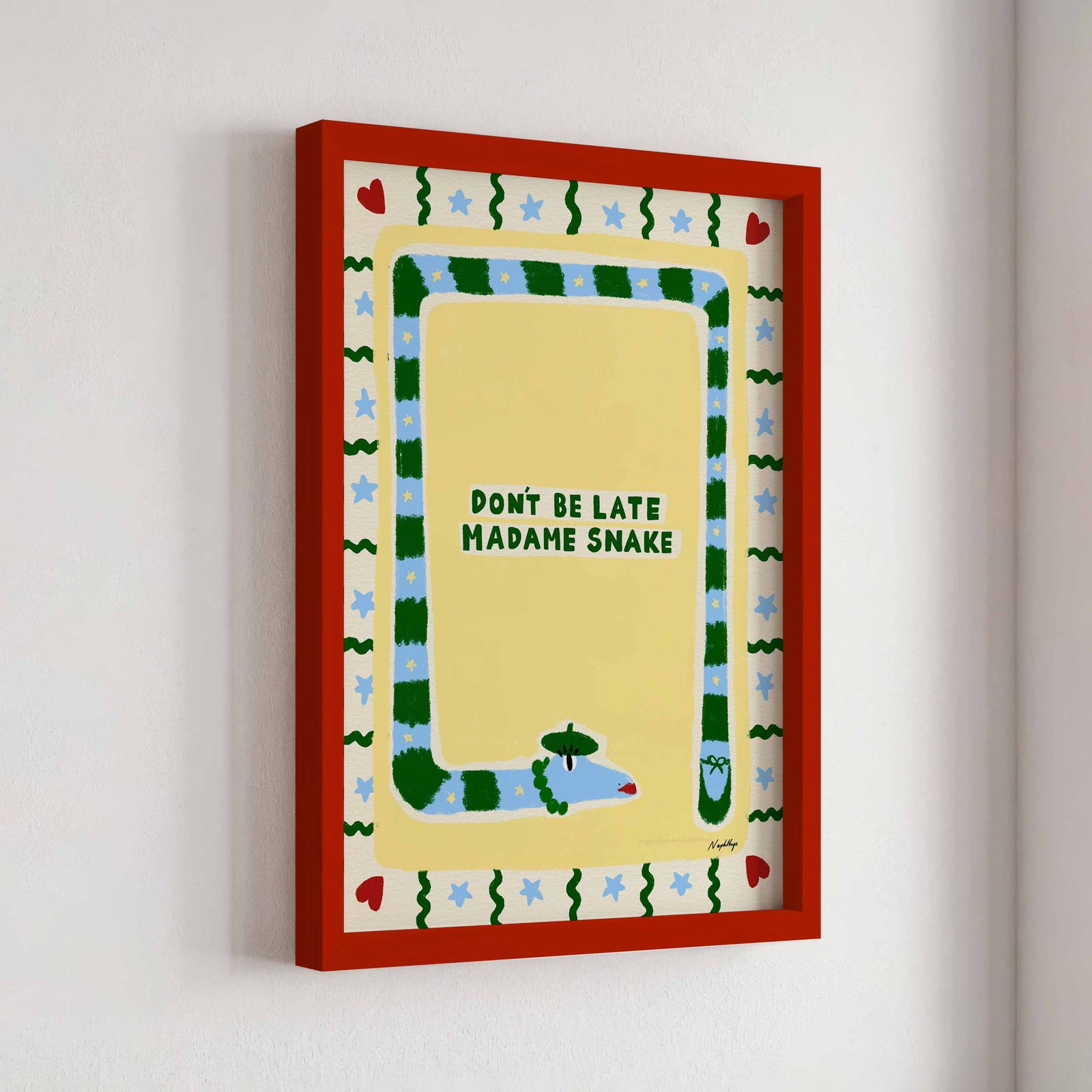 Don't Be Late Madame Snake Print