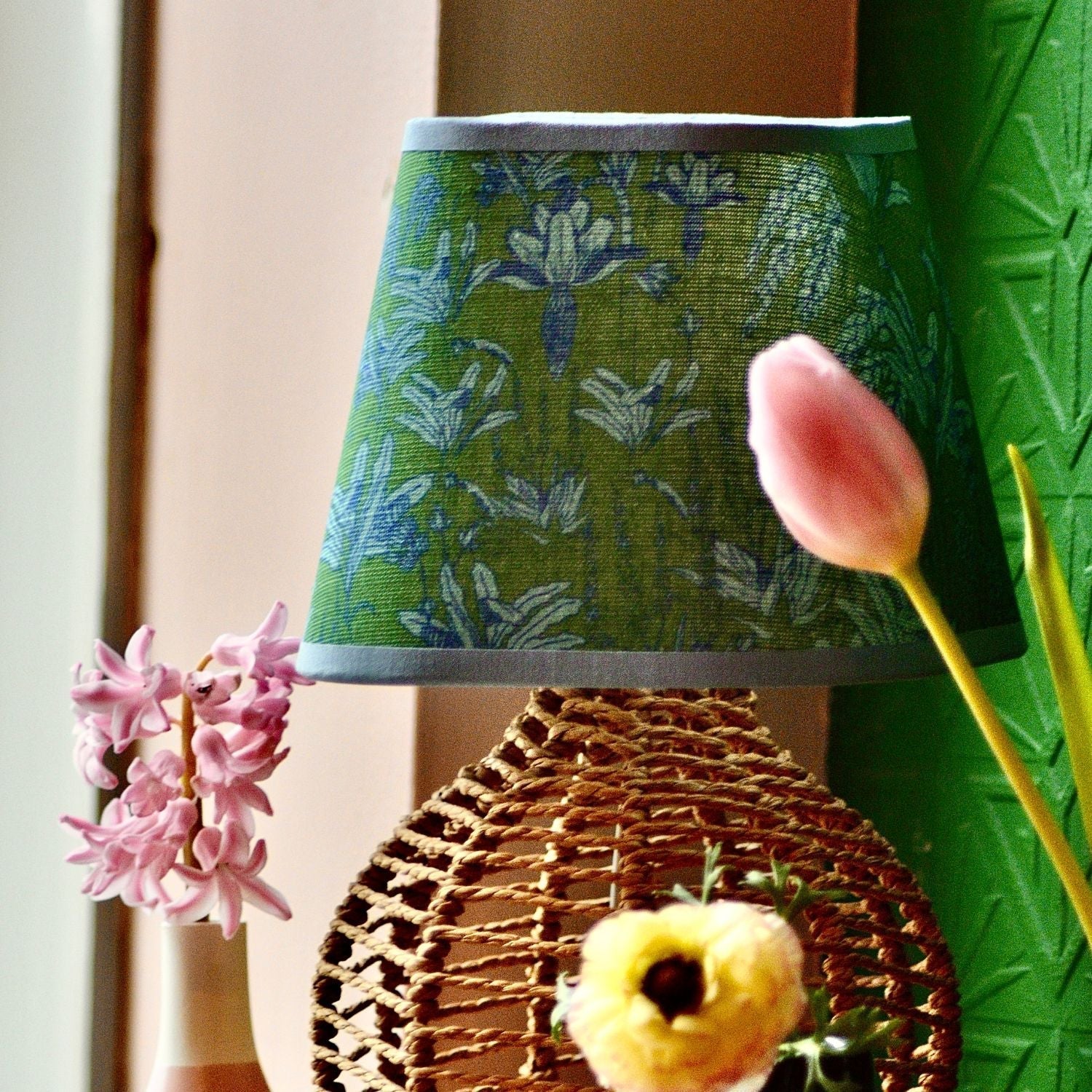 Tropicalia | Palm Green 6" Oblong Candle Clip Lampshade