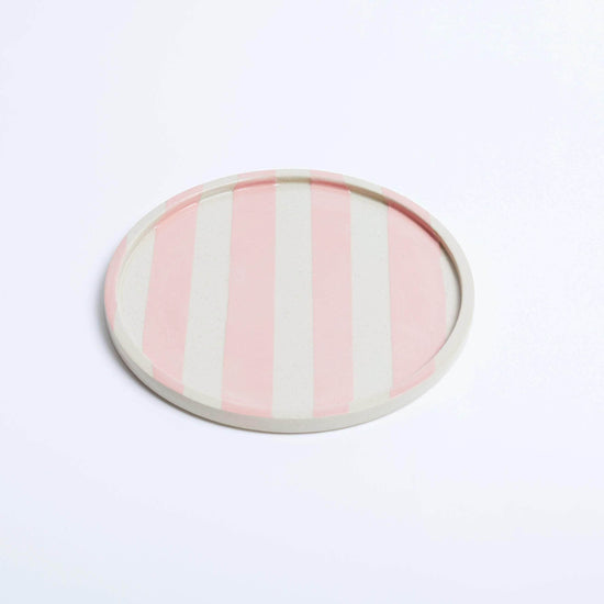 Duci Striped Plate Pink 19cm