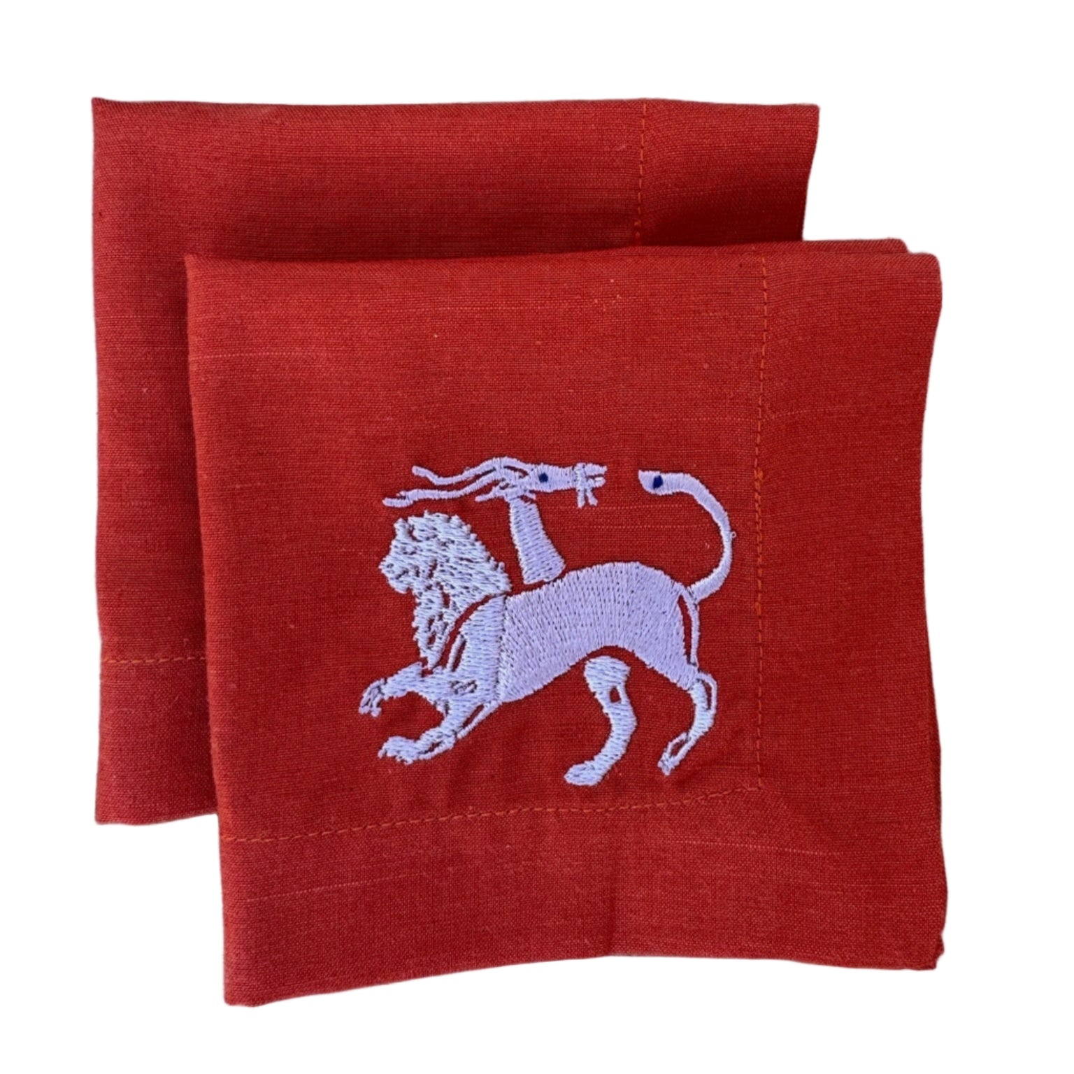 Chimera Cocktail Napkin – Terracotta & Lilac