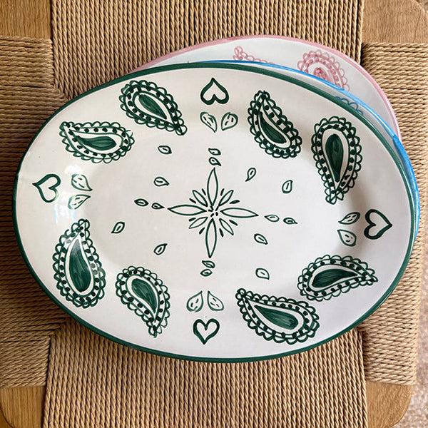 Pink Bandana Oval Dish – Arizona