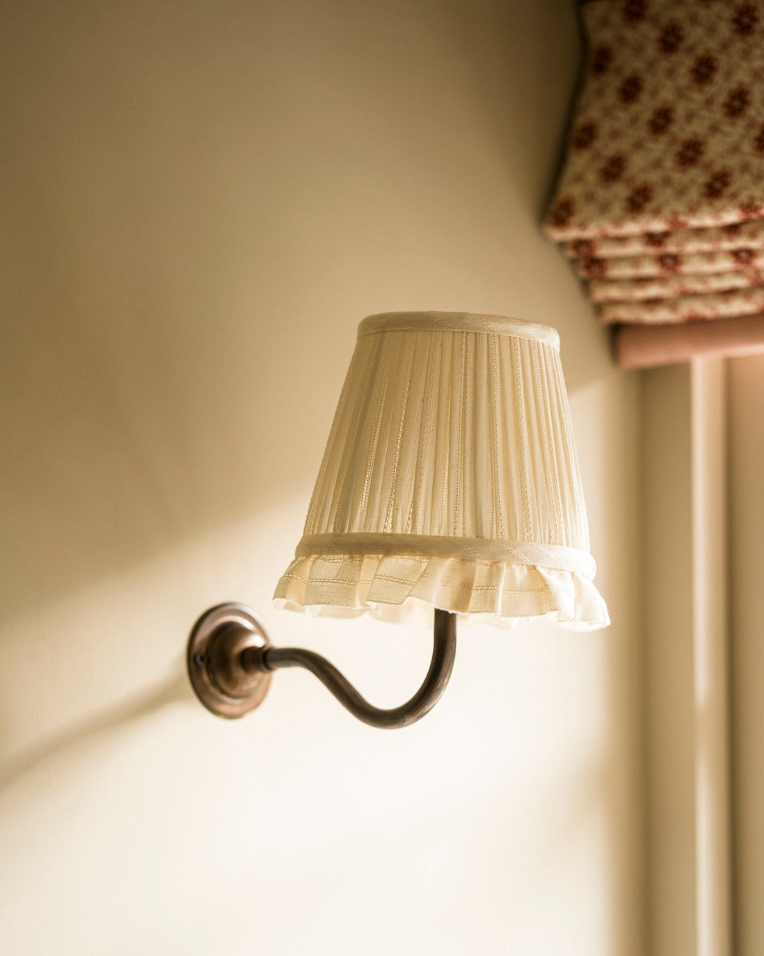 The Embroidered Cotton in Daisy Wall Light Lampshade