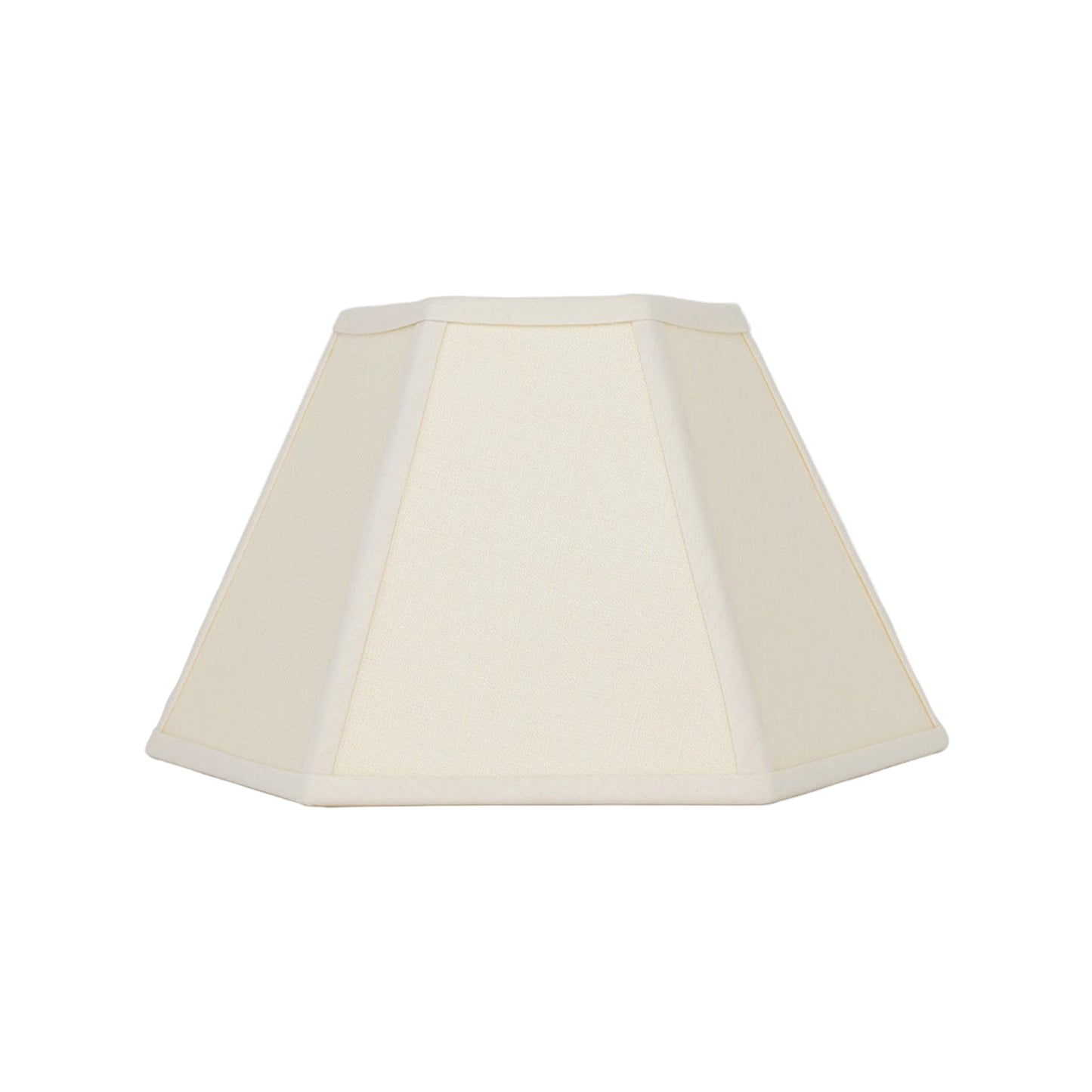 Hexagon Linen Lampshade, Cream Trim - Small (US)