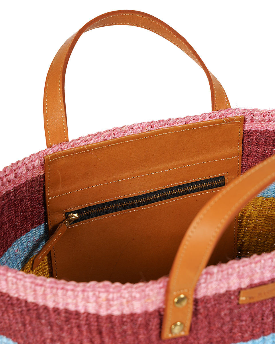HEKA: Bold Striped Sisal Shopper