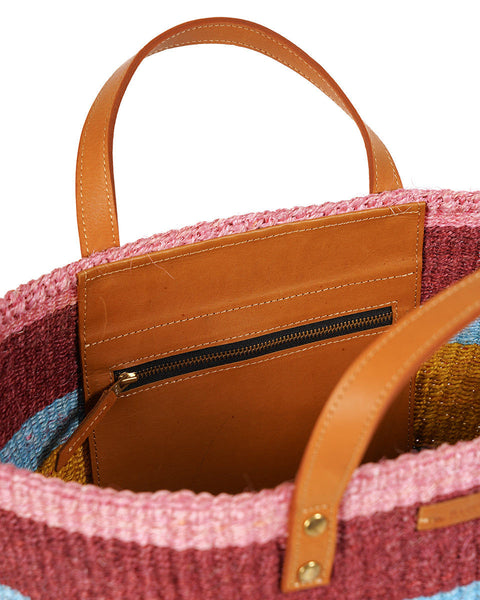 HEKA: Bold Striped Sisal Shopper