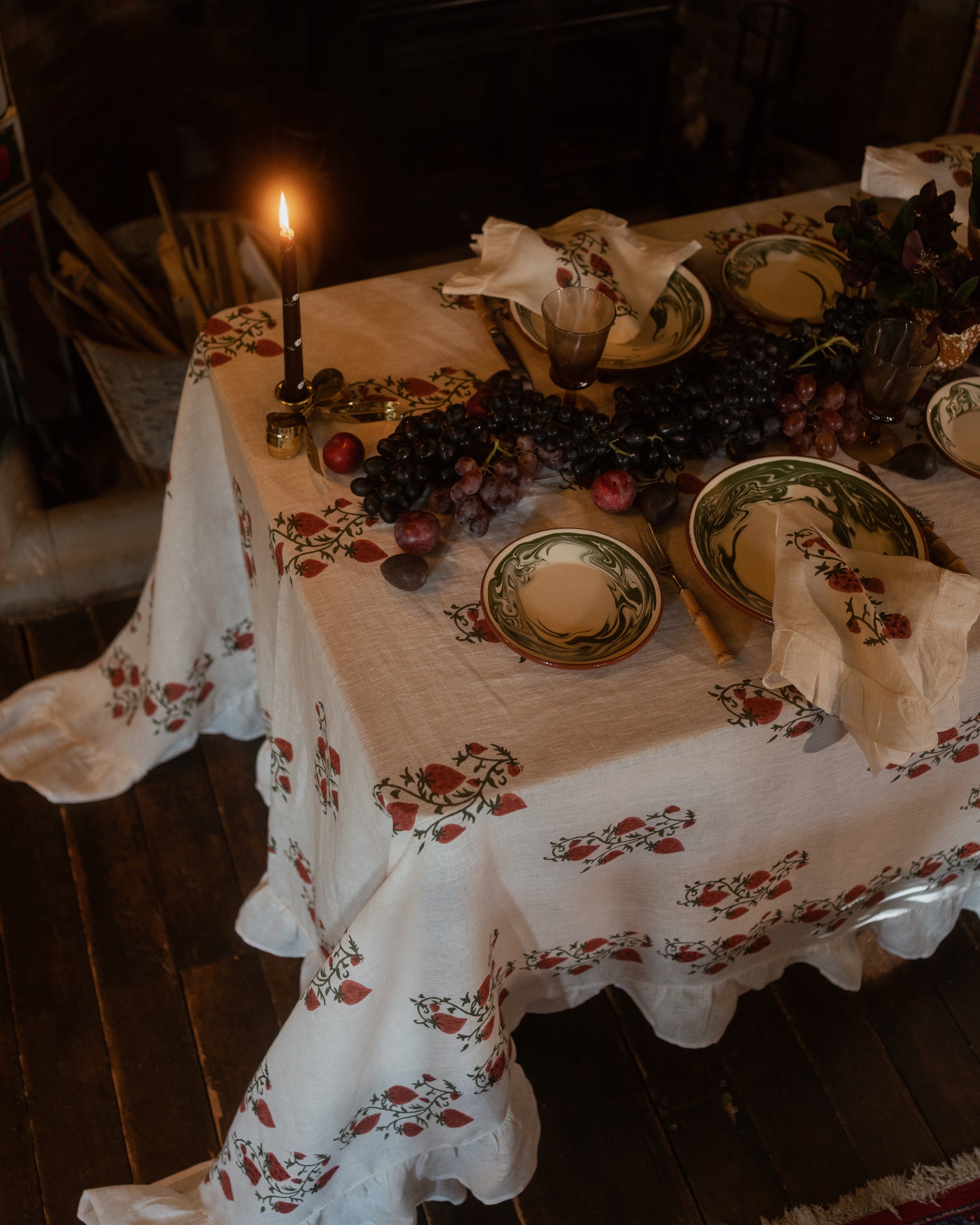 Fraises Des Bois Tablecloth