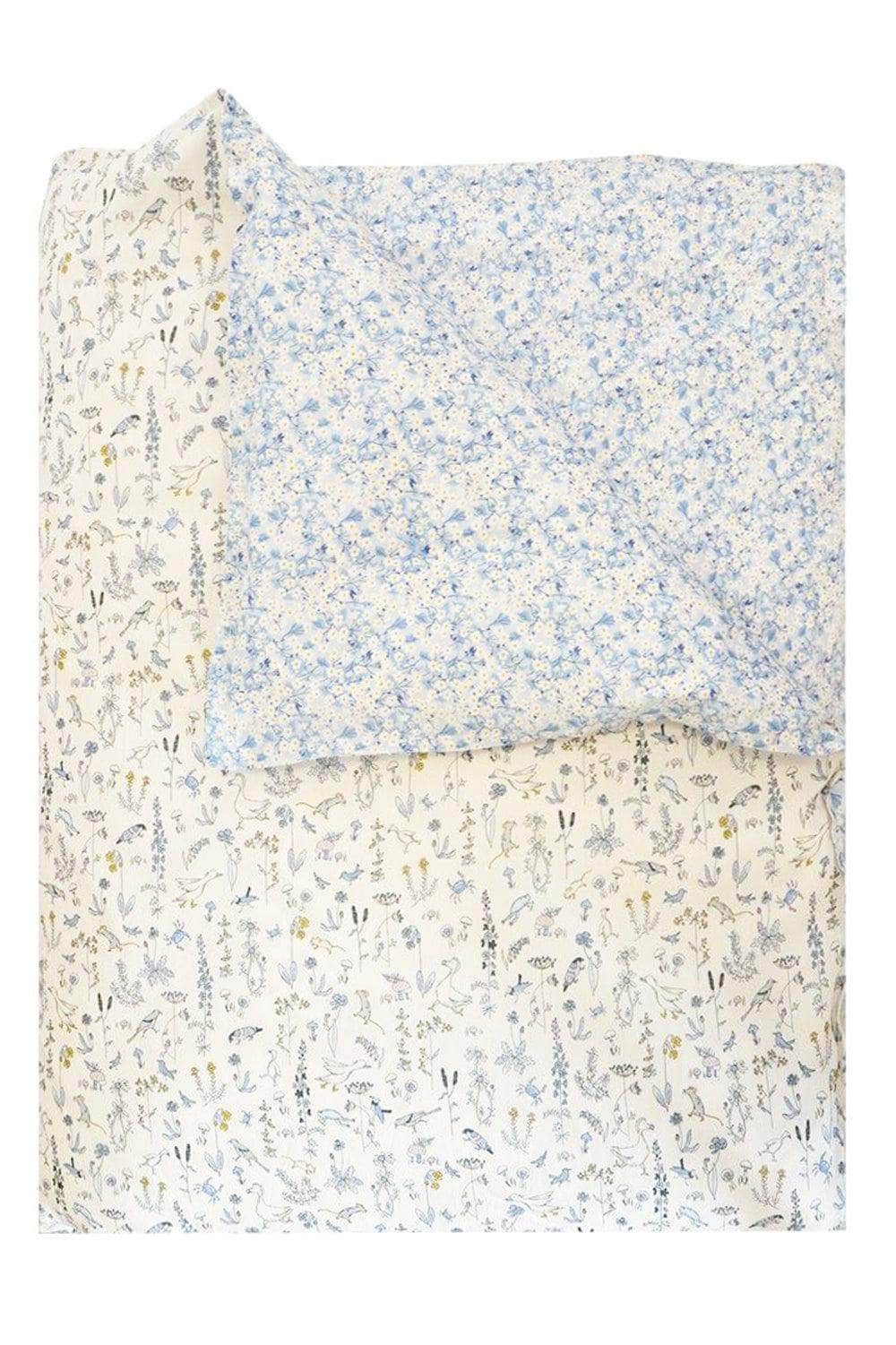 Reversible Heirloom Quilt Made With Liberty Fabric Theo Blue & Mitsi Valeria Blue