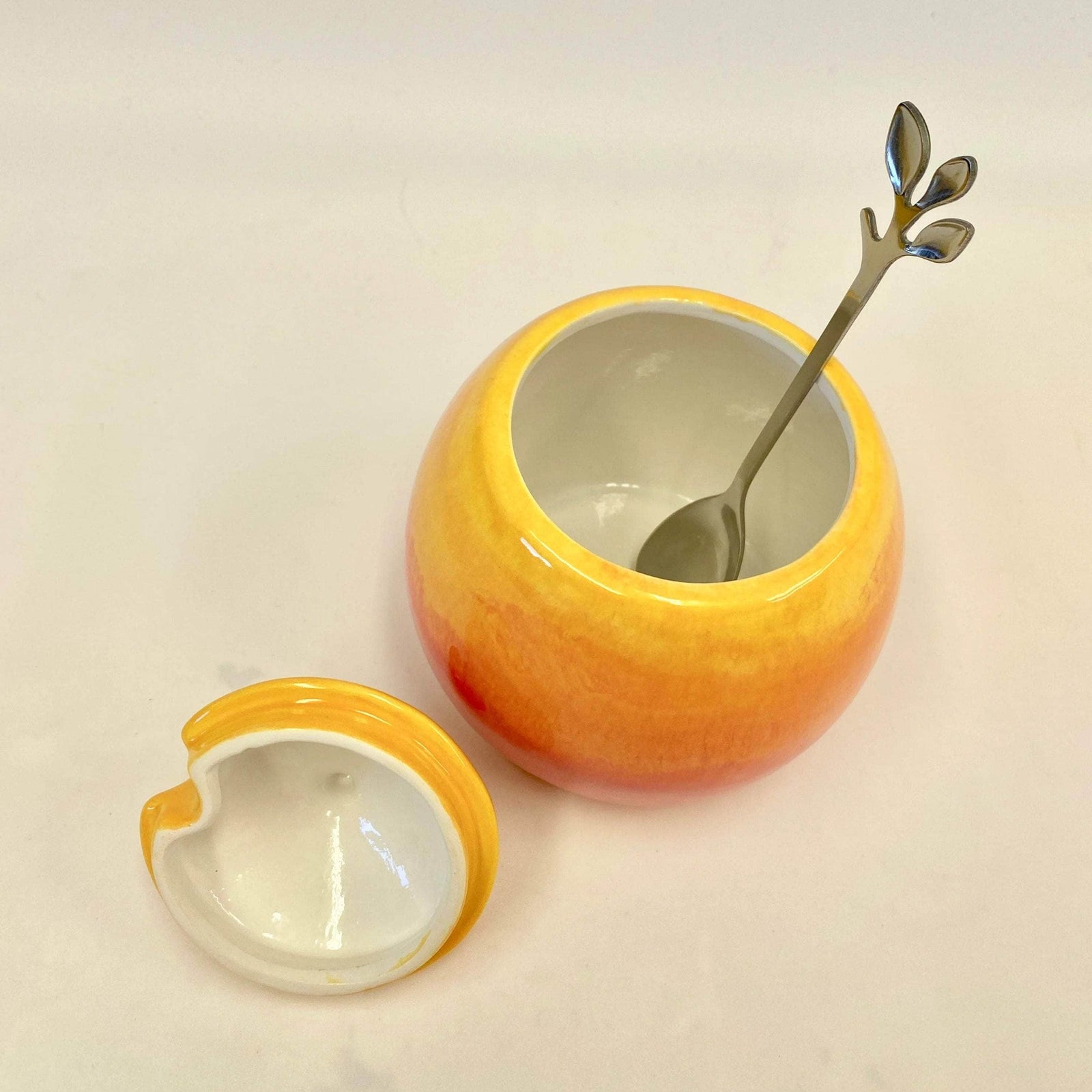 Sugar Bowl - Graduated Red to Yellow Glaze