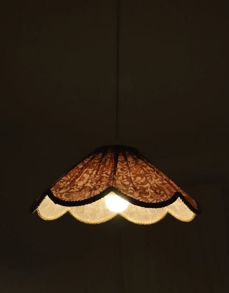 Françoise Floral-Shaped Pendant Light 'Auburn Flowers' Print