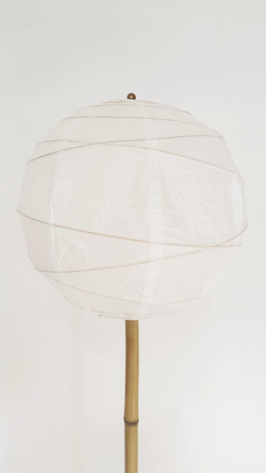 Bamboo and Terracotta Lollipop Floor Lamp