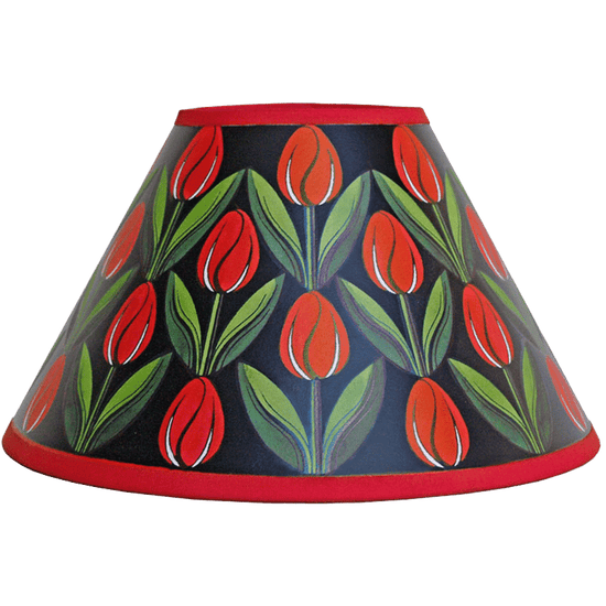 Tulips Hand Painted 10" Lampshade in Red
