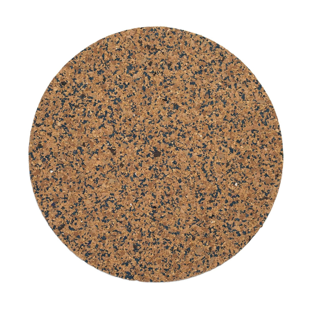 Navy Round Speckled Cork Placemat