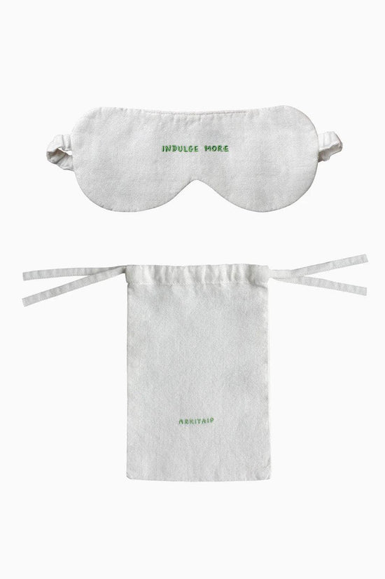 Indulge More' Linen Eye Mask