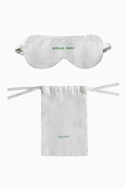 Indulge More' Linen Eye Mask